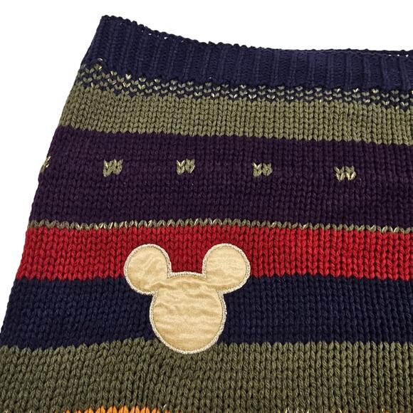 Disney Mickey Mouse Scarf Infinity Knitted Multicolor Red Yellow Green Cozy - Picture 8 of 12